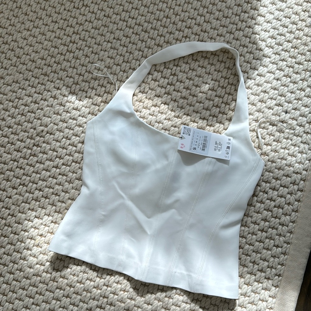 Zara NWT fitted halter top Size Small
